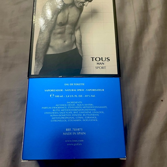 NWT TOUS Man Sport 100ml - Picture 3 of 3